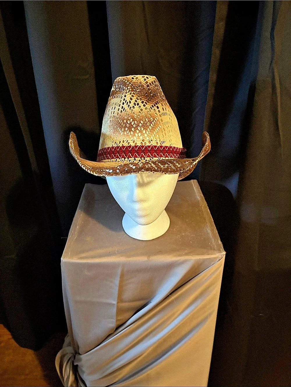M & Company Hats Western Straw Cowboy Hat Brown Size 58